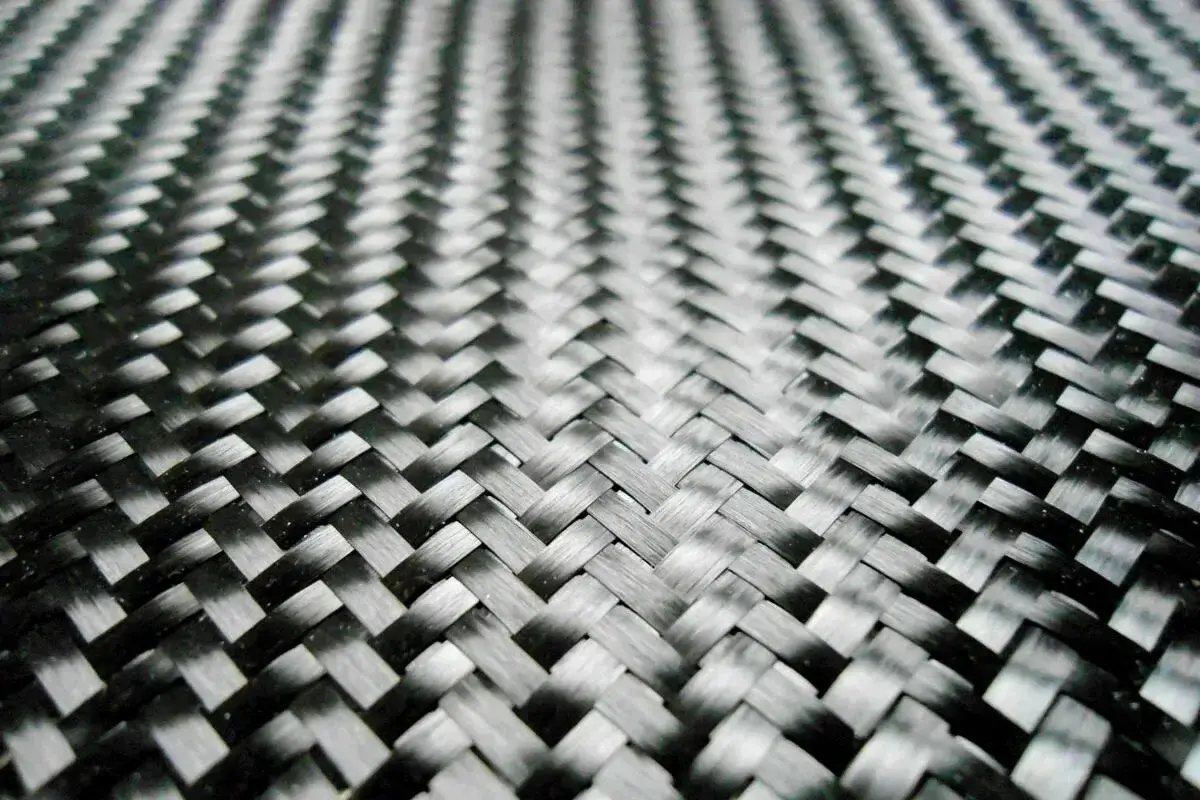 Close-up of carbon fiber weave.